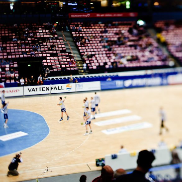gefakter Miniatureffekt beim Handball